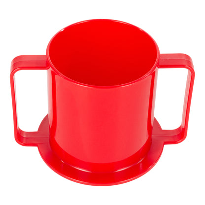 BIOS | Two-Handled Mug with 2 Lids, 8 oz, Red