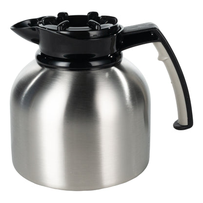 Service Ideas | Brew 'N' Pour Brew-Thru Vacuum Insulated Decanter, 1.9 L, Stainless Steel/Black