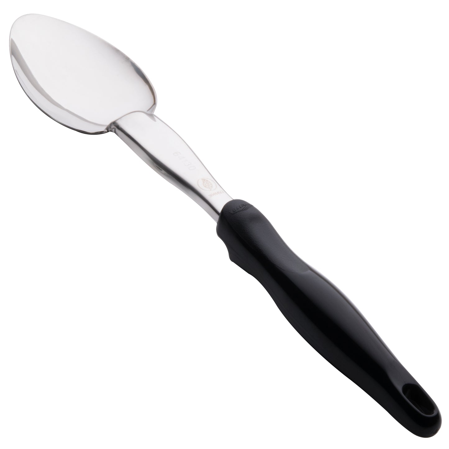 Vollrath Ergo Grip Solid Basting Spoon, Stainless/Nylon Handle, Black - 64130
