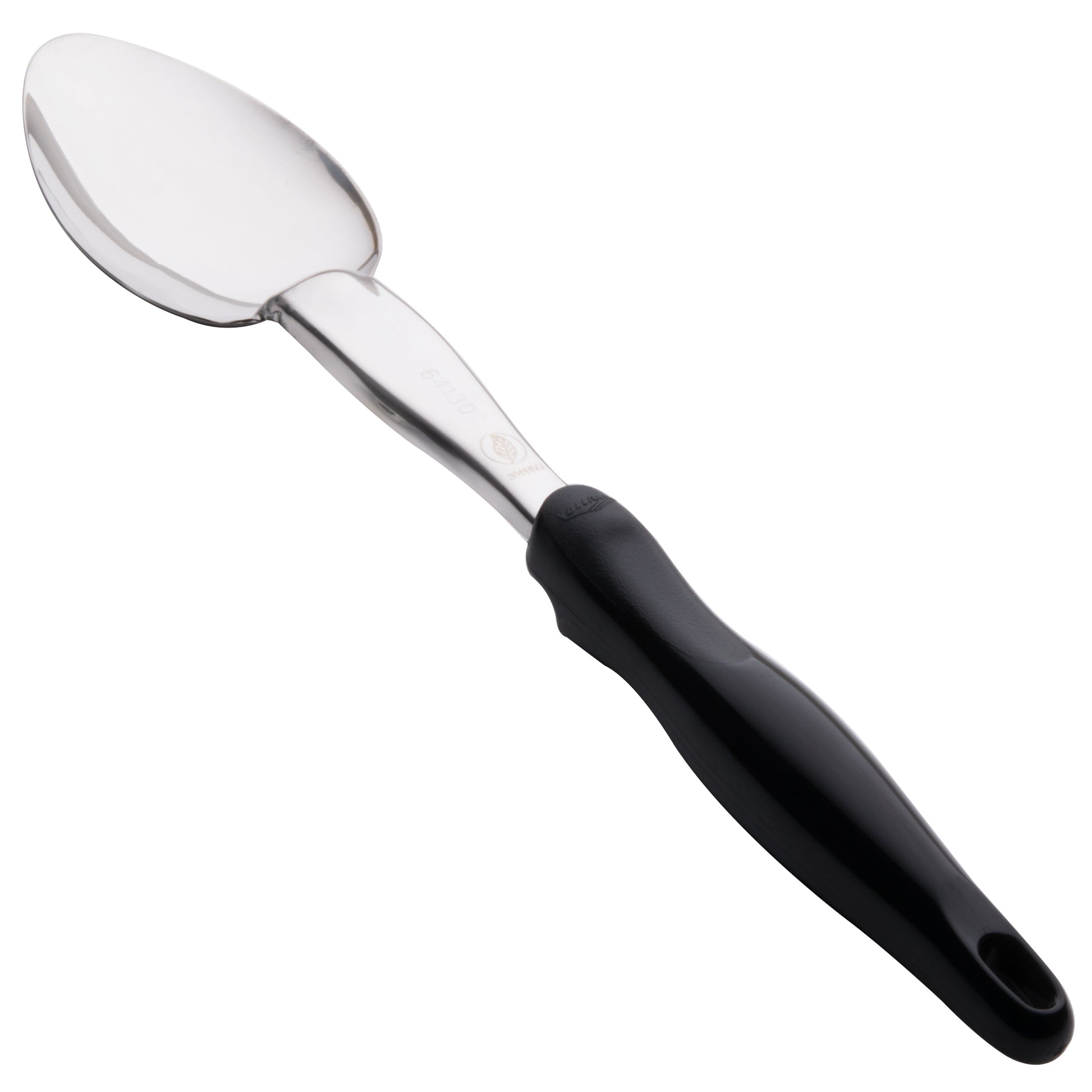 Vollrath Ergo Grip Solid Basting Spoon, Stainless/Nylon Handle, Black - 64130