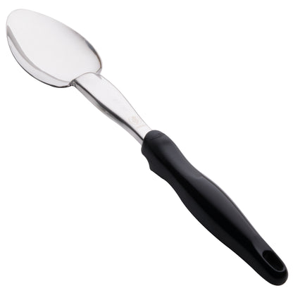 Vollrath Ergo Grip Solid Basting Spoon, Stainless/Nylon Handle, Black - 64130