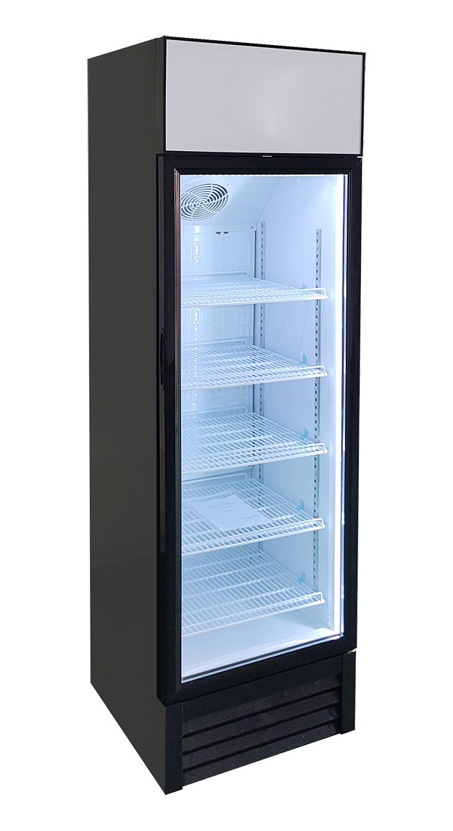 EFI Versa Display C1-235GD-L Glass Door Refrigerated Merchandiser 235L Black