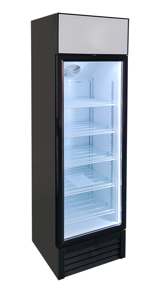 EFI Versa Display C1-235GD-L Glass Door Refrigerated Merchandiser 235L Black