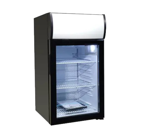 EFI Versa Display C1-52GDCT-L Countertop Glass Door Refrigerator With Legs