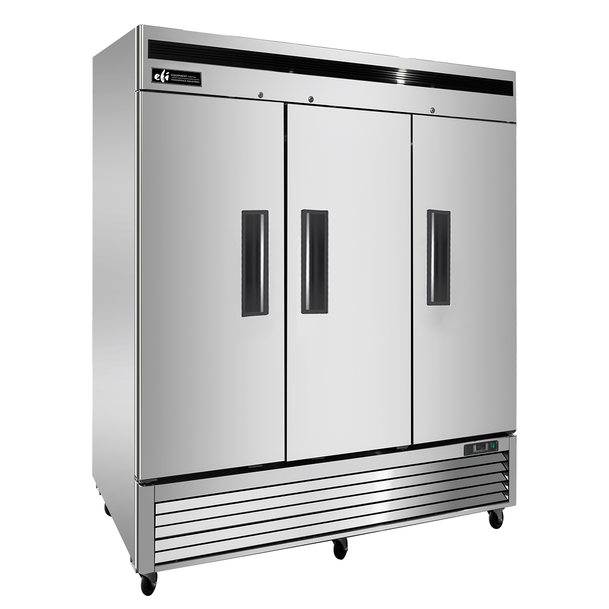 EFI Versa-Chill C3-82VC 3-Door Stainless Solid Door Reach-In Refrigerator