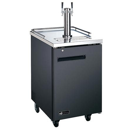 EFI Versa-Chill CBBDD1-24CC 1-Door Black Back Bar Direct Draw Cooler