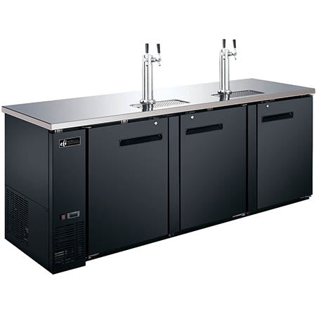 EFI Versa-Chill CBBDD3-90CC 3-Door Back Bar Direct Draw Cooler