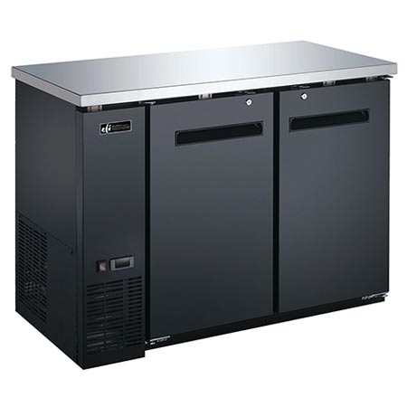 EFI Versa-Chill CBBDR2-48CC 2-Door Black Back Bar Solid Door Cooler