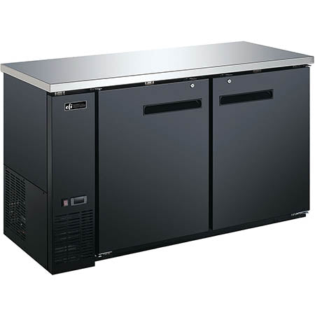 EFI Versa-Chill CBBDR2-60CC 2-Door Black Back Bar Solid Door Cooler
