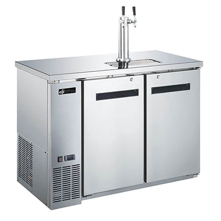 EFI Versa-Chill CBBSDD2-48CC 2-Door Stainless Back Bar Direct Draw Cooler