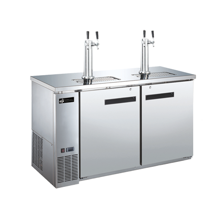 EFI Versa-Chill CBBSDD2-60CC 2-Door Stainless Back Bar Direct Draw Cooler