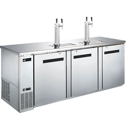 EFI Versa-Chill CBBSDD3-90CC 3-Door Stainless Back Bar Direct Draw Cooler