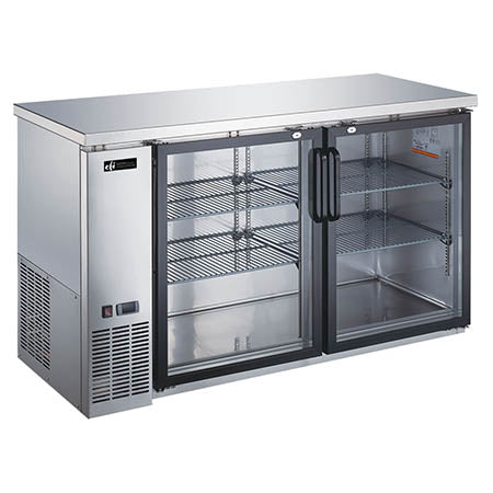 EFI Versa-Chill CBBSGD2-60CC Back Bar Glass Door Cooler Stainless