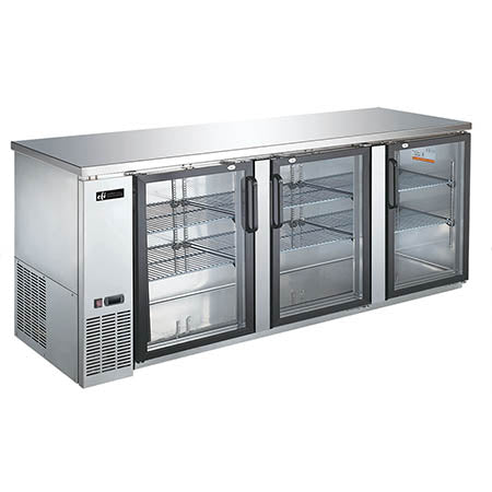 EFI Versa-Chill CBBSGD3-90CC Back Bar Glass Door Cooler Stainless