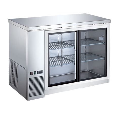 EFI CBBSGDS2-48CC Back Bar Sliding Glass Door Cooler Stainless