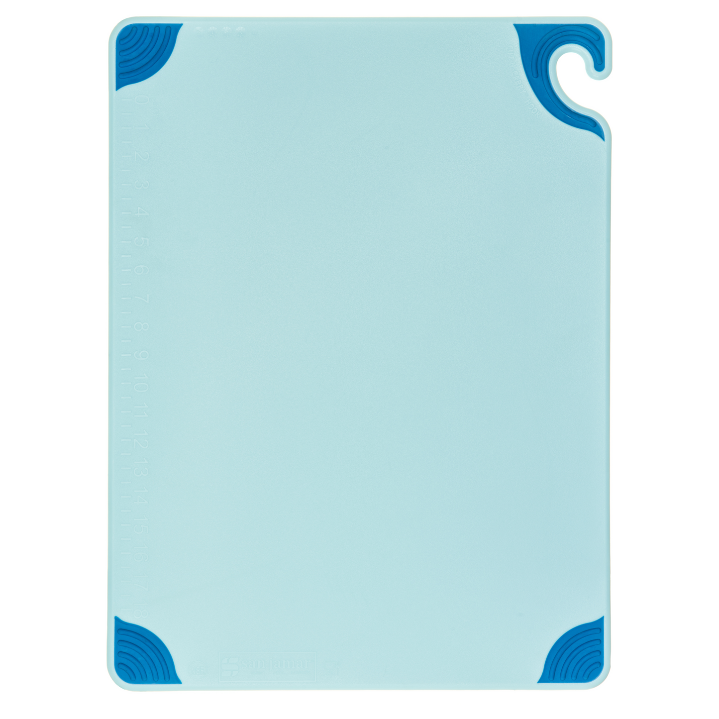 San Jamar | Saf-T-Grip Coloured Cutting Board, 18" x 24" x 1/2", Blue