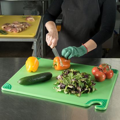 San Jamar | Saf-T-Grip Coloured Cutting Board, 18" x 24" x 1/2", Green