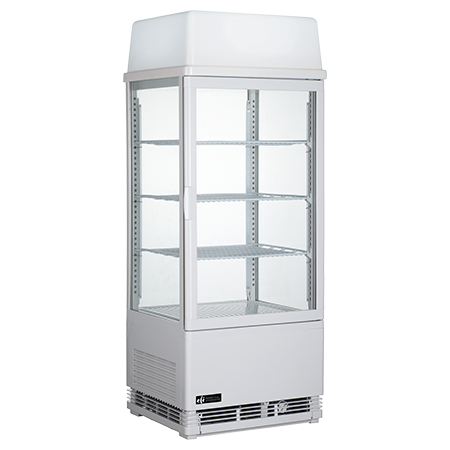 EFI CGSM-1742-B-L Straight Glass Display Case Black