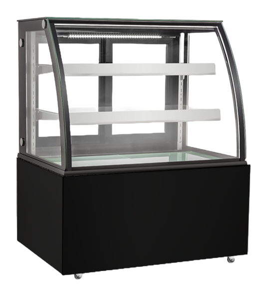 EFI CGCM-5947 Curved Glass Display Case Black