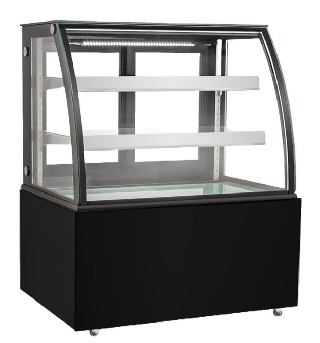 EFI CGCM-7147 Curved Glass Display Case Black