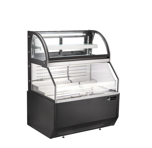 EFI CGOCM-4861 Open Combo Curved Merchandiser Black