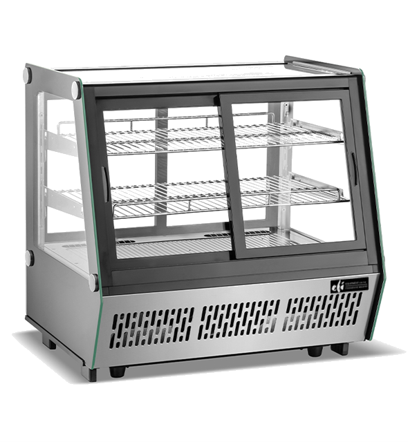 EFI CGSM-CT-6023 Countertop Sliding Glass Display Case Black