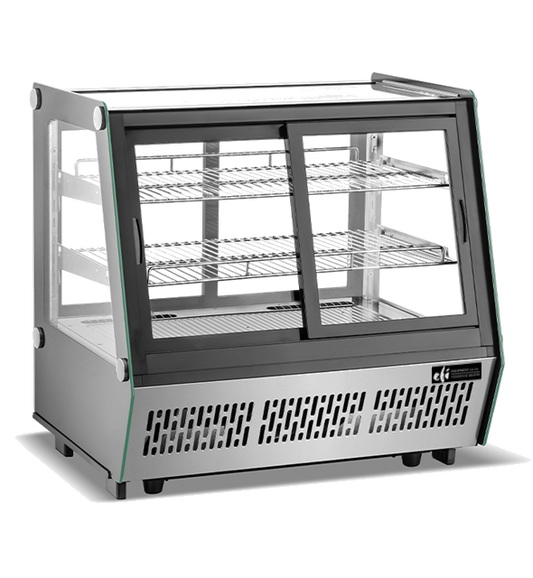 EFI CGSM-CT-6023 Countertop Sliding Glass Display Case Black