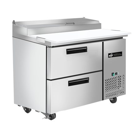 EFI CPDW2-44VC Pizza Prep Table with Drawers Stainless