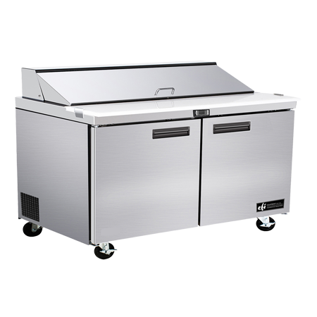 EFI CSDR2-60VC Sandwich/Salad Prep Table 2-Door Stainless