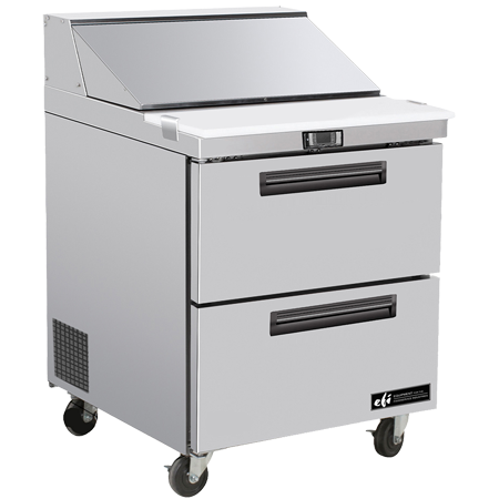 EFI CSDW2-27VC Sandwich/Salad Prep Table with Drawers Stainless