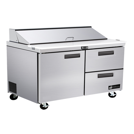 EFI CSDW2-60VC Sandwich/Salad Prep Table with Drawers Stainless