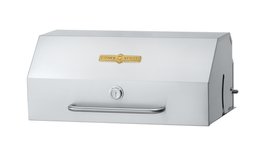 Crown Verity Roll Dome Cover with Built In Thermometer for Gas Grills, 36", Stainless Steel - CV-RD-36/72