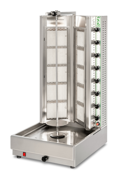 Visvardis DG20VN Gas Gyro & Shawarma Vertical Broiler, 20-Burner