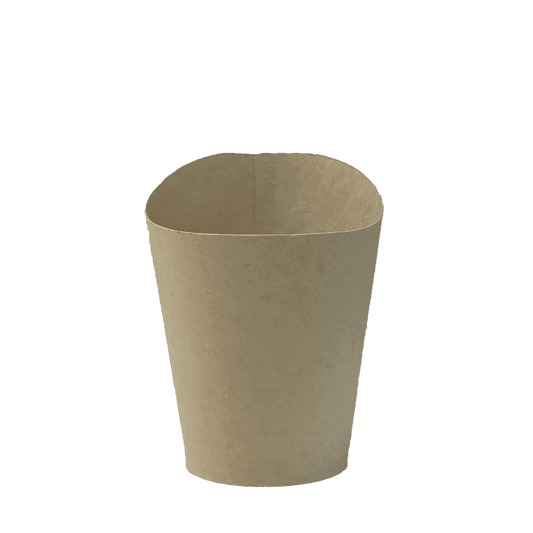 Gobelets à frites compostables Eco Guardian, 8 oz, bambou (paquet de 1000) - EG-BB-C08