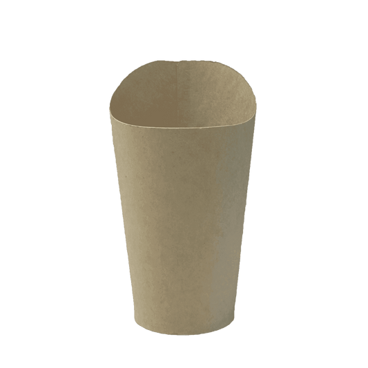 Gobelets à frites compostables Eco Guardian, 16 oz, bambou (paquet de 1000) - EG-BB-C16