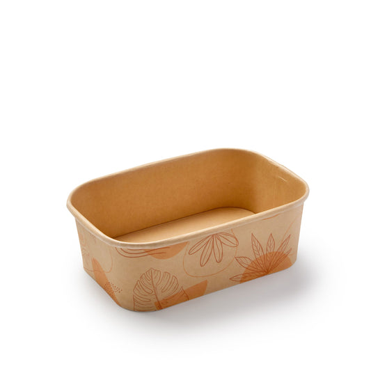 Bol rectangulaire en PLA compostable Eco Guardian, 769 ml, bambou (paquet de 300) – EG-PL-BB-BL26