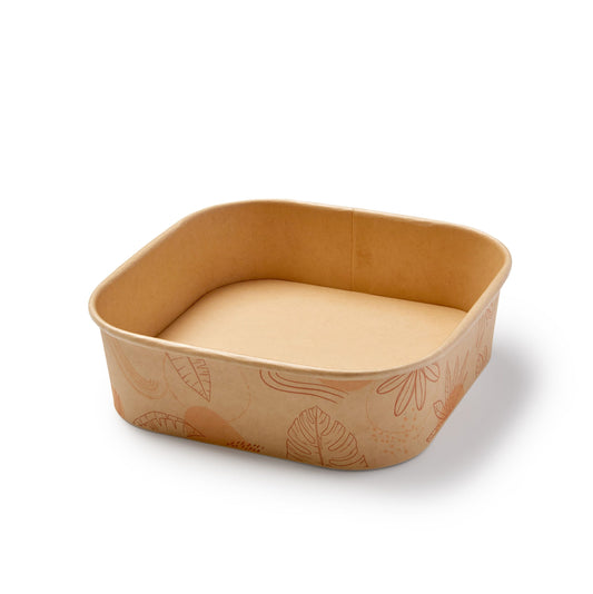 Eco Guardian Bol carré compostable avec revêtement en PLA, 32 oz, Bambou (paquet de 300) – EG-PL-BB-BL32