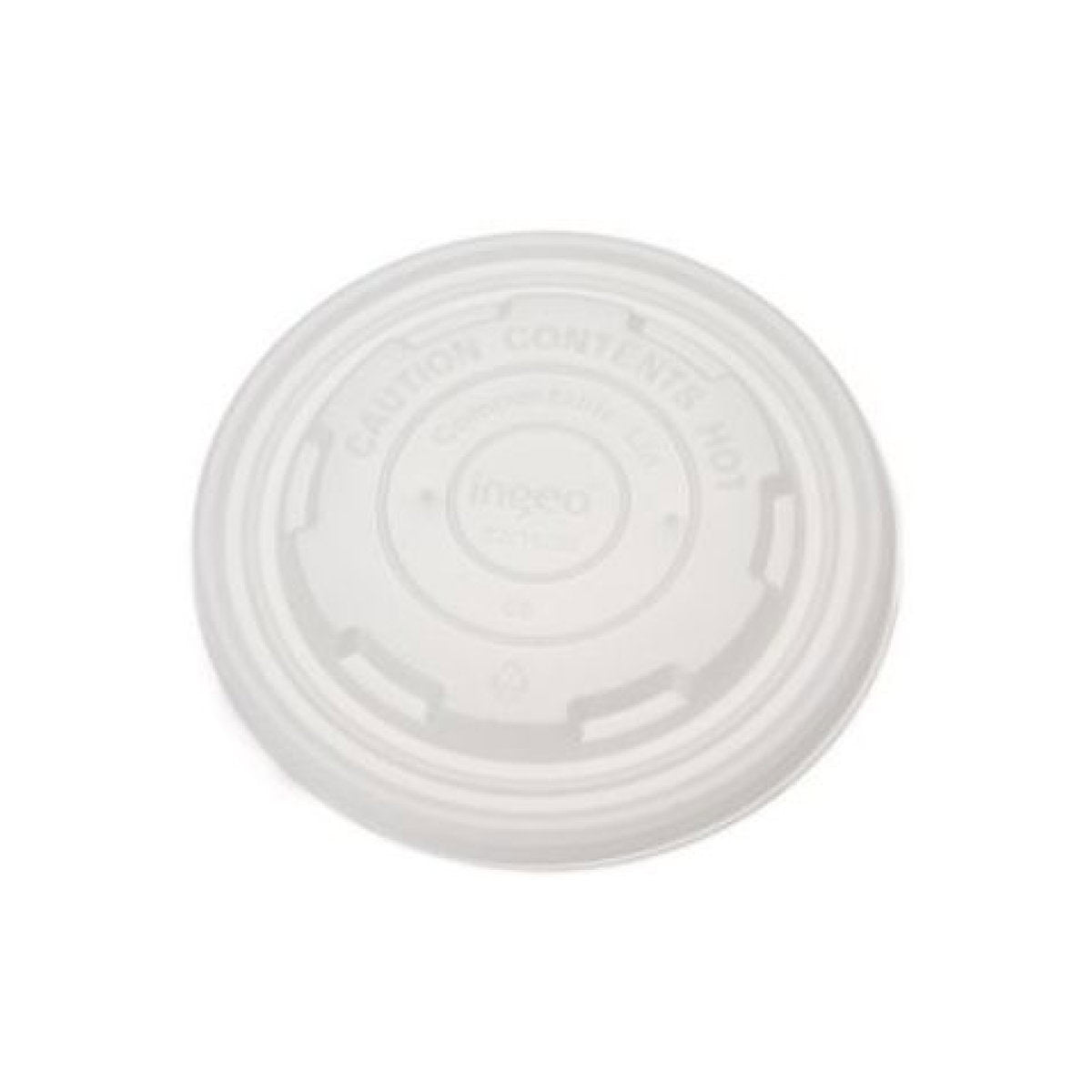 Eco-Packaging | Compostable CPLA Lid for 12-32oz Paper Soup Cup (500-pack)