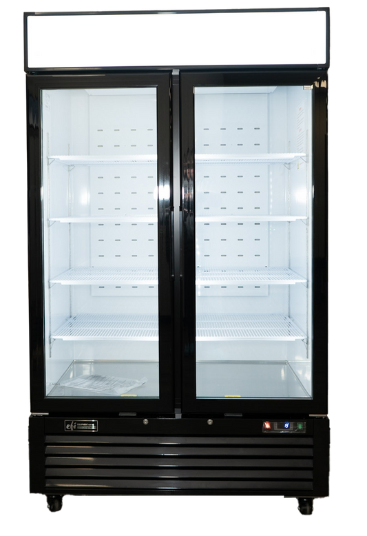EFI Versa-Chill C2-48GDVC 2-Door Black Glass Door Merchandiser
