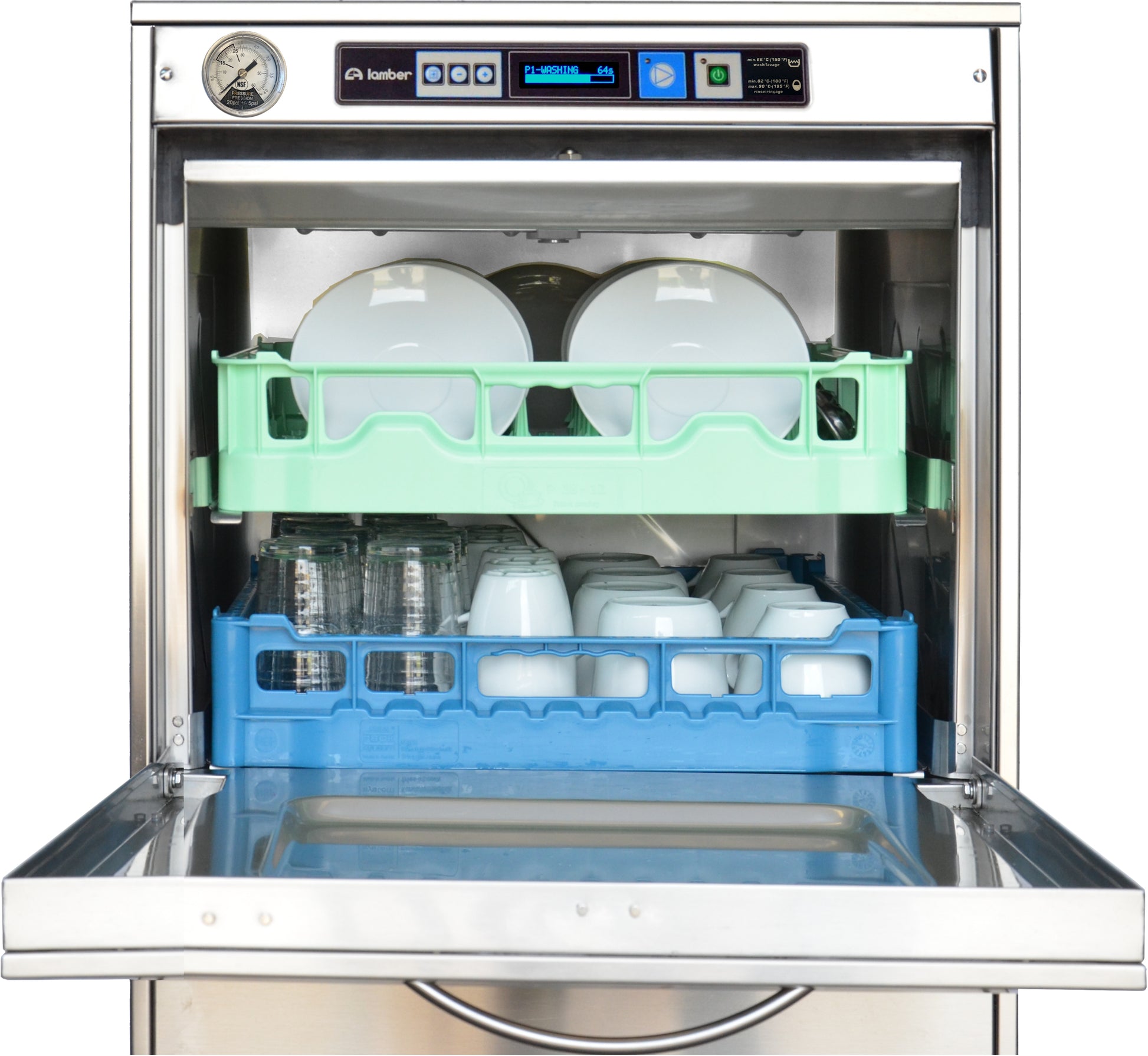 Lamber F99DYPS Deluxe High-Temperature Undercounter Dishwasher, 208V