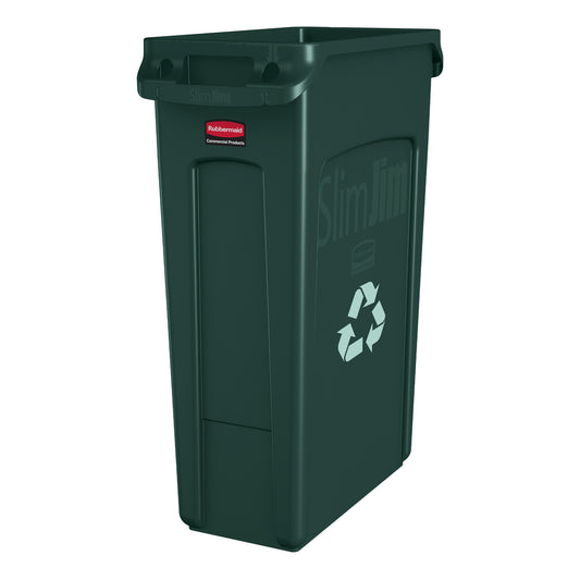 Rubbermaid | Slim Jim Recycling Container, 23 Gal, Green