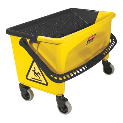 Rubbermaid | HYGEN Microfiber Charging Bucket, Press Wringer, Yellow