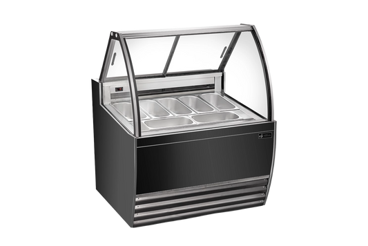 EFI FIGCB-4252 Curved Glass Gelato Case Black