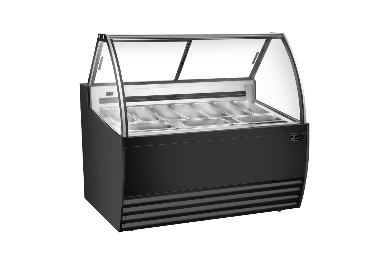 EFI FIGCB-5652 Curved Glass Gelato Case Black
