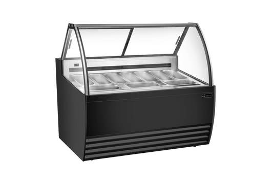 EFI FIGCB-5652 Curved Glass Gelato Case Black