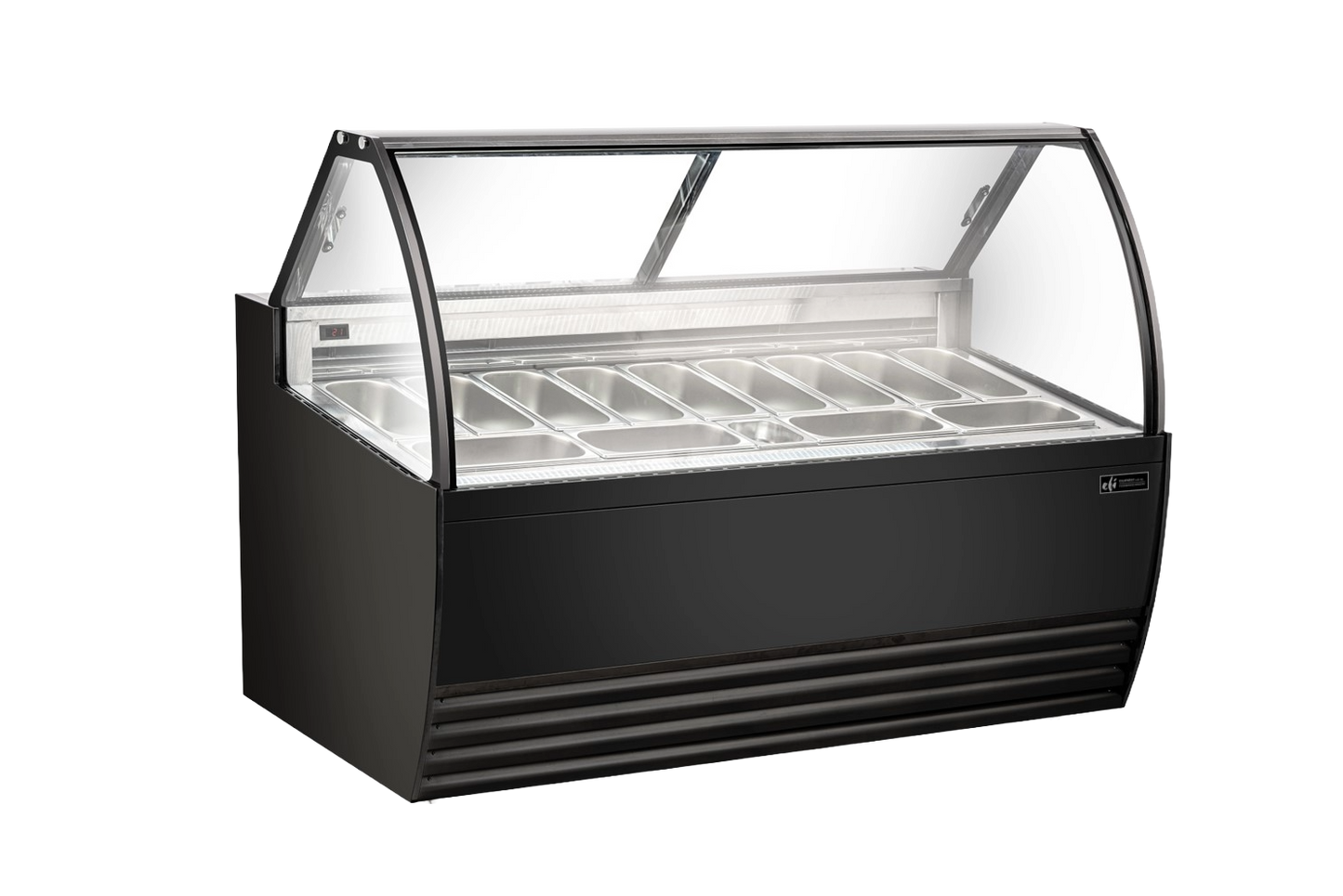 EFI FIGCB-7052 Curved Glass Gelato Case Black