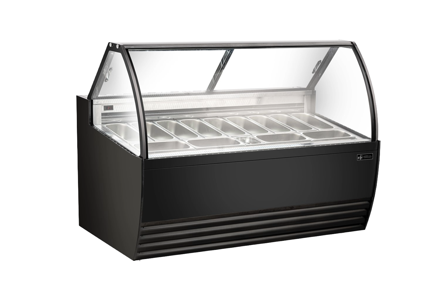 EFI FIGCB-7052 Curved Glass Gelato Case Black