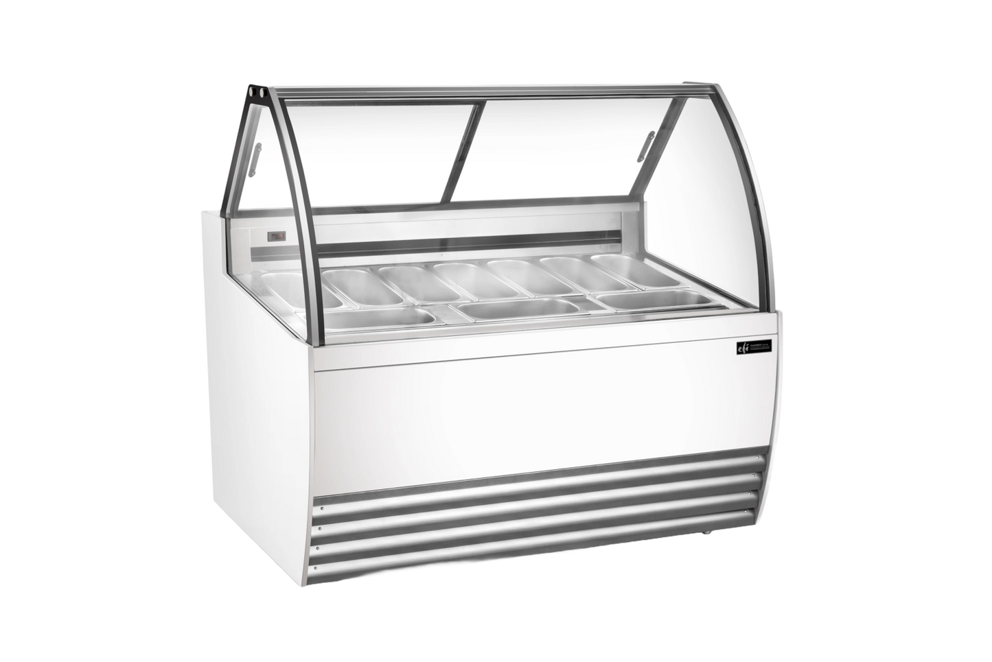 EFI FIGCW-5652 Curved Glass Gelato Case White