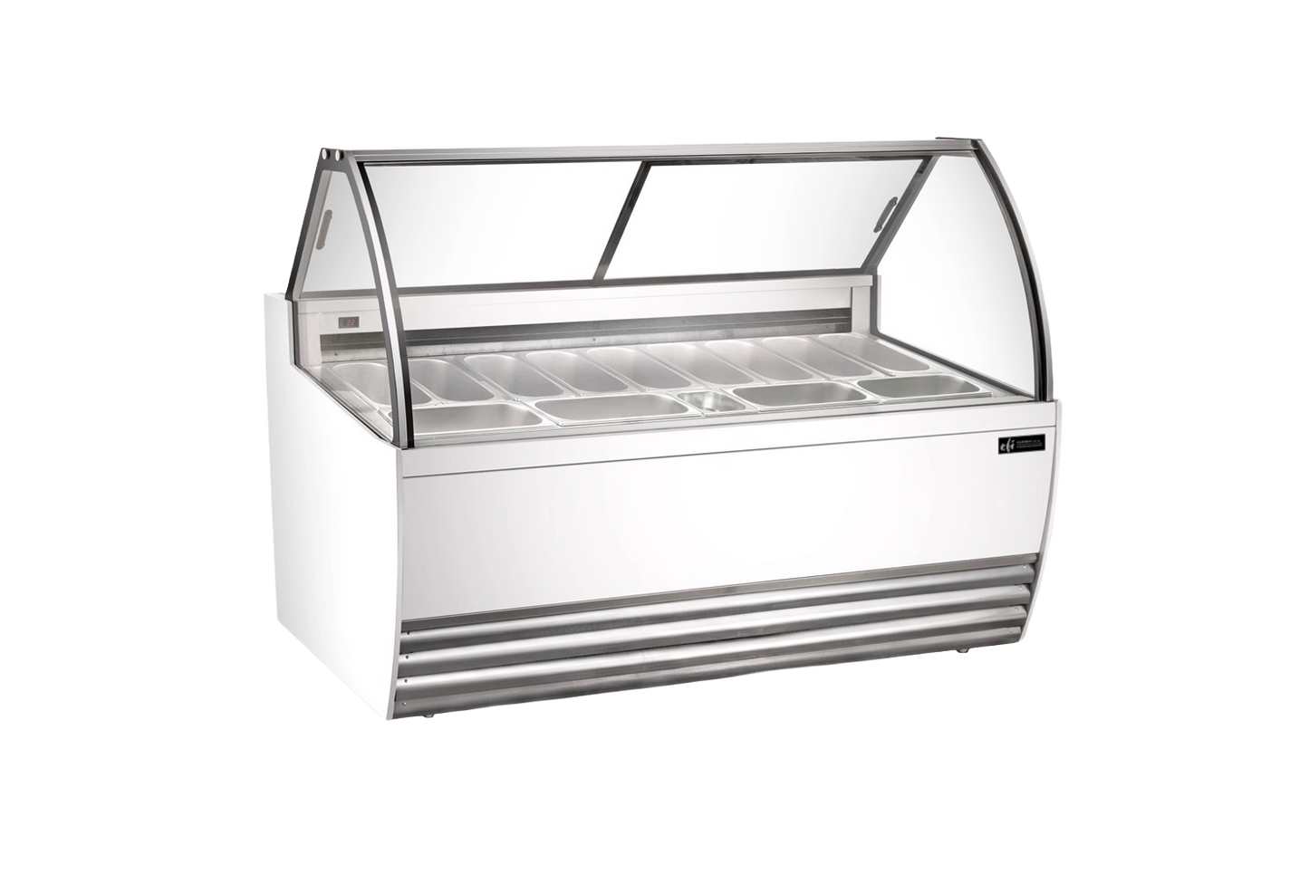 EFI FIGCW-7052 Curved Glass Gelato Case White