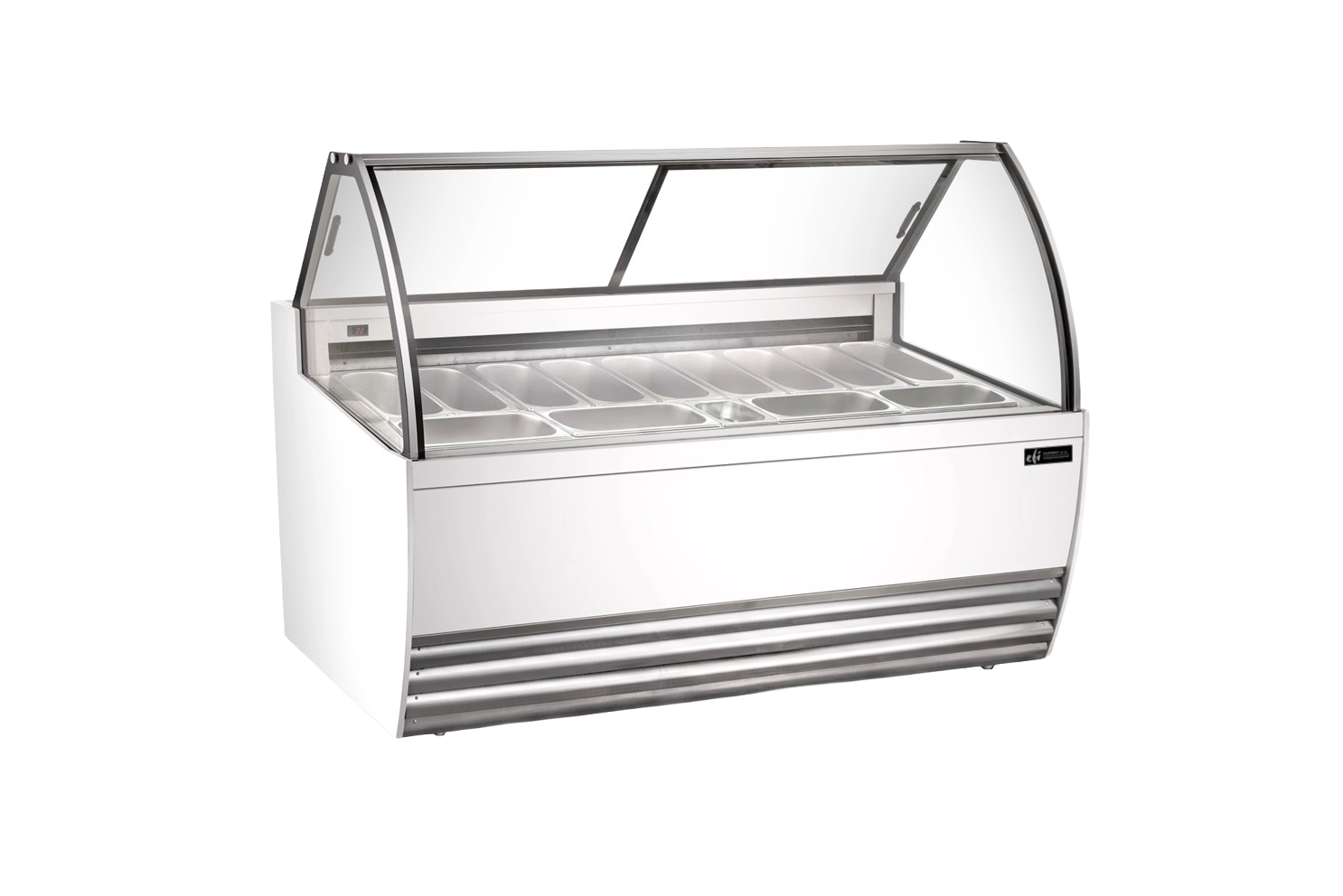 EFI FIGCW-7052 Curved Glass Gelato Case White